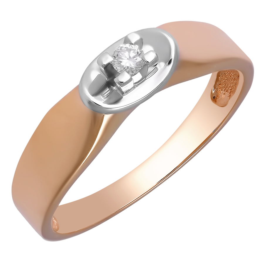 Кольцо, золото, бриллиант, 1012169